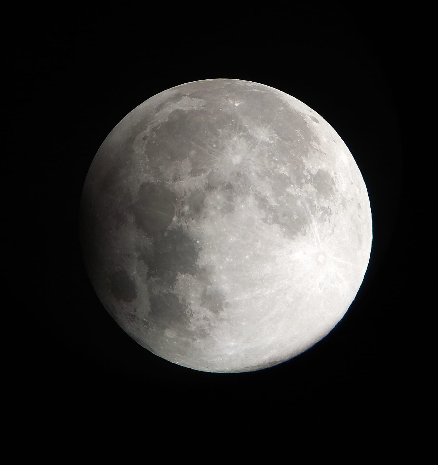 Fase del eclipse parcial de luna de julio 2019
