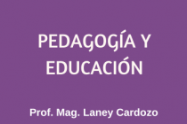 PEDAGOGÍA Y EDUCACIÓN